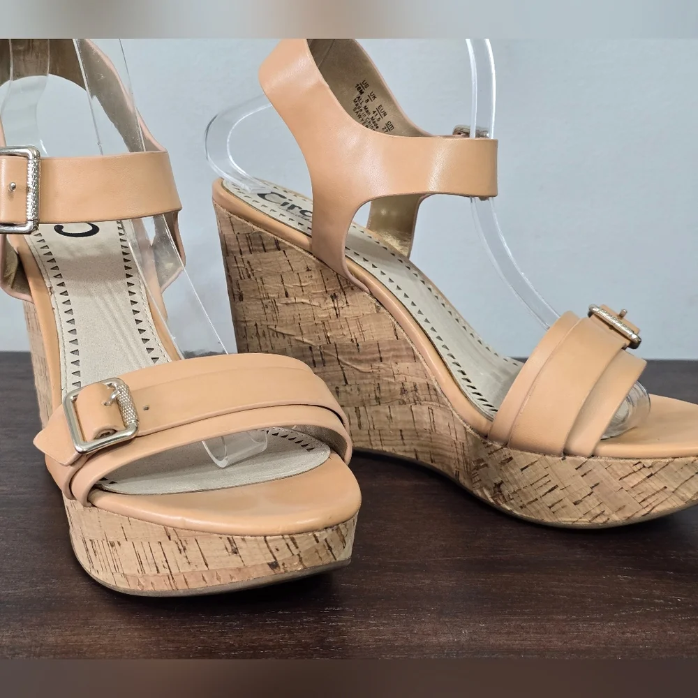 Circus By Sam Edelman Raquel Cork Wedge Sandals Women's Size 10M - Picture 3 of 12